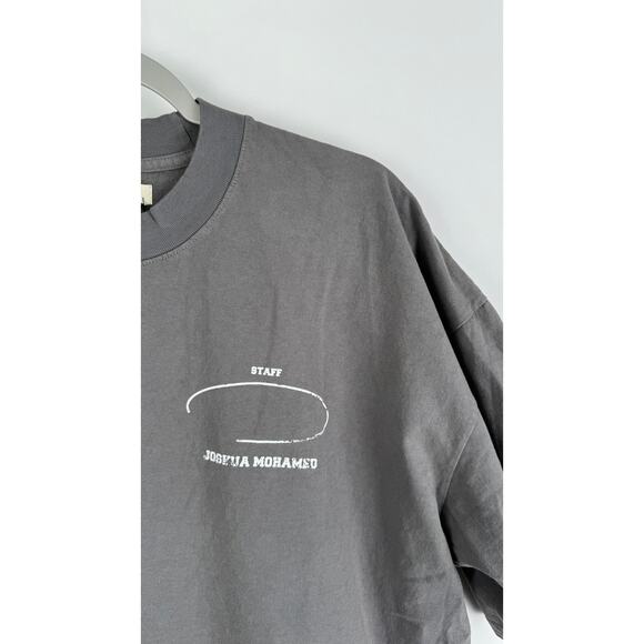 Joshua Mohamed Short Sleeve Staff T Shirt Charcoal Grey Mens XL New Tee - Picture 6 of 12